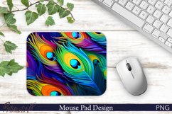Mouse Pad Design | Peacock Feathers Design Product Image 1