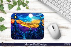 Christmas Mouse Pad | Winter | Stained Glass Forest Product Image 1