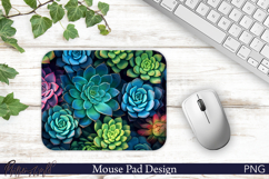 Vibrant Succulent Garden Mouse Pad Design Product Image 1