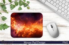 Radiant Flame Energy Mouse Pad PNG Design Product Image 1