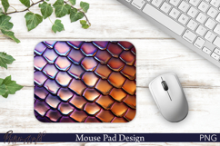 Iridescent Dragon Scale Glow Mouse Pad Design Product Image 1