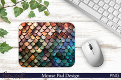 Ocean Bronze Fantasy Scales Mouse Pad Design Product Image 1