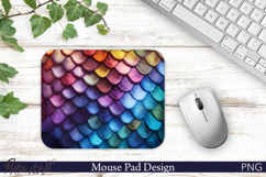 Iridescent Sea Scale Mouse Pad Design Product Image 1