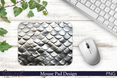 Silver Armor Scale Mouse Pad Design Product Image 1