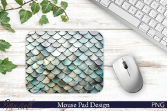 Metallic Mermaid Scale Mouse Pad Design Product Image 1
