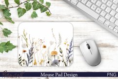 Floral Mouse Pad Sublimation Design | Wildflowers Design Product Image 1