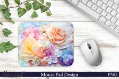 Floral Mouse Pad Sublimation Design | Peonies Product Image 1