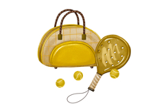WINNER’S COURT Hand-Drawn Golden Tennis Clipart Product Image 4