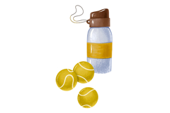 WINNER’S COURT Hand-Drawn Golden Tennis Clipart Product Image 5