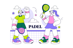 10 Padel Vector Illustration Product Image 4