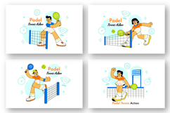10 Padel Tennis Action Illustration Product Image 2