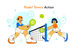 10 Padel Tennis Action Illustration Product Image 4