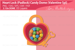 Valentines heart lock candy dome Product Image 2