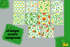 St Patricks Day Digital Paper Set, Scrapbook Patterns Product Image 3