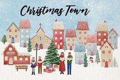 Christmas Town Clipart Bundle | Sublimation Scene Creator Product Image 1