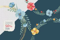 Watercolor hand-painted floral wreaths. Wreath clipart. Product Image 2