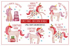 Unicorn Christmas Round Bauble| Sublimation Bundle x 6 PNGS Product Image 2