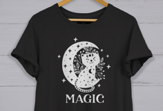 Celestial svg, Cat svg ,Crescent, moon svg Product Image 3