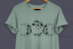 Moon svg, Crescent moon svg, Celestial svg, Floral moon Product Image 2