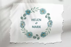Watercolor hand-painted floral wreaths. Flower frame clipart Product Image 3