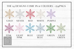 Glitter SNOWFLAKES Christmas Clipart Bundle | 154 PNGS