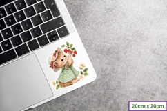 Cute Strawberry Kitten Stickers at Chuckleberry Farm PNG Product Image 3