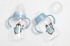 Cute Penguin watercolor clipart. Sea animal characters. Product Image 5