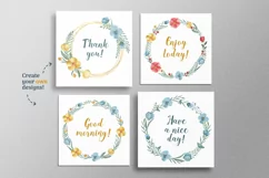 Watercolor hand-painted floral wreaths. Wreath clipart. Product Image 5