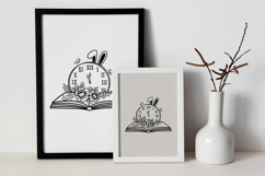 Floral Clock SVG, Book svg, floral clock SVG, Clock clipart, Product Image 4