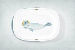 Watercolor Sea Beluga. Cute Animal. Individual element PNG. Product Image 5