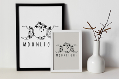 Moon svg, Crescent moon svg, Celestial svg, Floral moon Product Image 4
