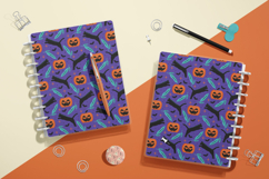 Cute Halloween Seamless Pattern 300 DPI JPG Instant Download Product Image 6
