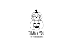 Puppy pumpkin svg, Halloween Dog Png, Black and white Product Image 6