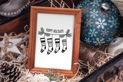 Christmas Socks svg, Merry Xmas socks svg, Christmas design, Product Image 5