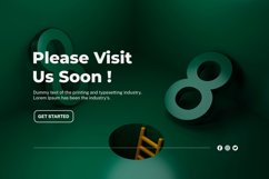 3D Rendering landing page background, Website Background Product Image 1