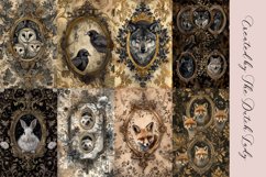 Victorian Framed Animals Printable Junk Journal Half Pages Product Image 2