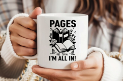 Pages of Sin I&#039;m All In! SVG, Book Lover SVG, Reading SVG Product Image 3