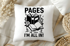 Pages of Sin I&#039;m All In! SVG, Book Lover SVG, Reading SVG Product Image 5