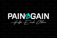 Gym T shirt Designs, Pain and Gain, Inspirational Svg Product Image 2