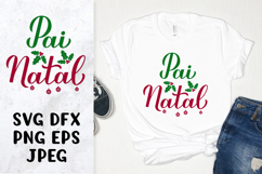 Pai Natal SVG. Christmas design. Santa Claus in Portuguese. Product Image 1