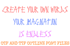 Paint Brush Font Art Creative Lettering ABC OTF Type Product Image 3