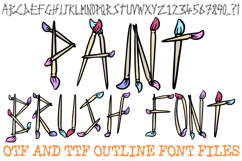 Paint Brush Font Art Creative Lettering ABC OTF Type Hand Drawn by Squeeb Creative