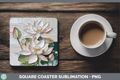 GorgeousPaint Flowers 01 Square Coaster design.