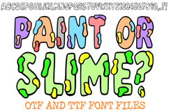 Paint or Slime Gooey Lettering ABC Font Drip Type by Squeeb Creative