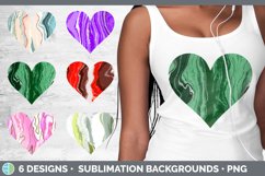 Bundle of six Paint Pour hearts clipart
