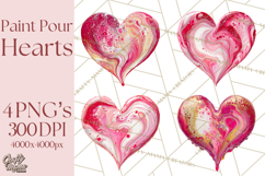 Valentine Clipart Heart Clip Art PNG Romantic Painted Hearts Product Image 1