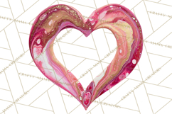 Valentine Clipart Heart Clip Art PNG Romantic Painted Hearts Product Image 3
