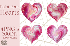 Valentine Clipart Heart Clip Art PNG Romantic Painted Hearts Product Image 1