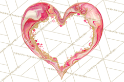 Valentine Clipart Heart Clip Art PNG Romantic Painted Hearts Product Image 4