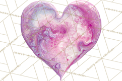 Valentine Clipart Heart Clip Art PNG Romantic Painted Hearts Product Image 3